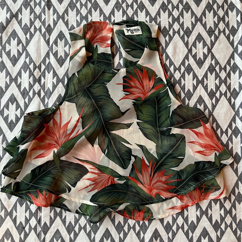 Show Me Your Mumu King Crop Top Small Paradise Found pattern